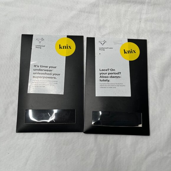 Knix Leakproof Black Thong Underwear Size L two pack - Picture 2 of 3